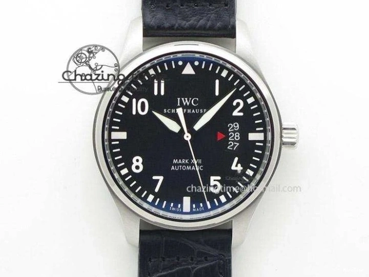 MIROTIME 0502 Mark XVIII IW327010 SS M+F 1:1 Best Edition Blue Dial on Brown Leather Strap A Resilient 7051